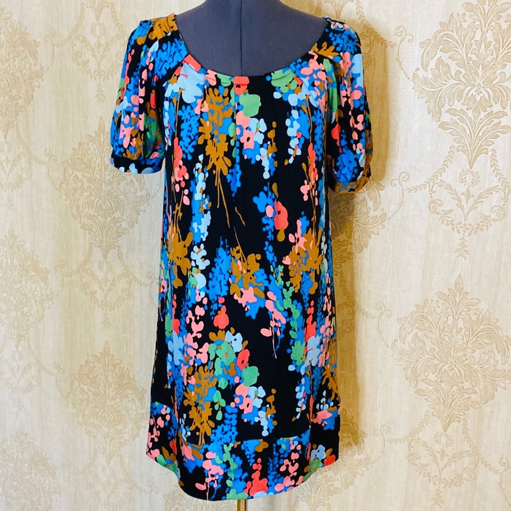 Tibi New York Retro Floral Silk Mini Dress S